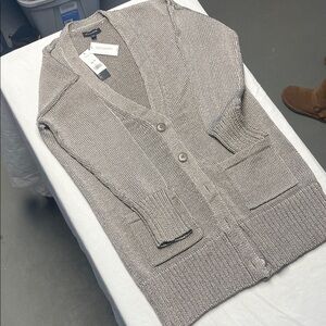 Banana Republic METALLIC Gray Sweater